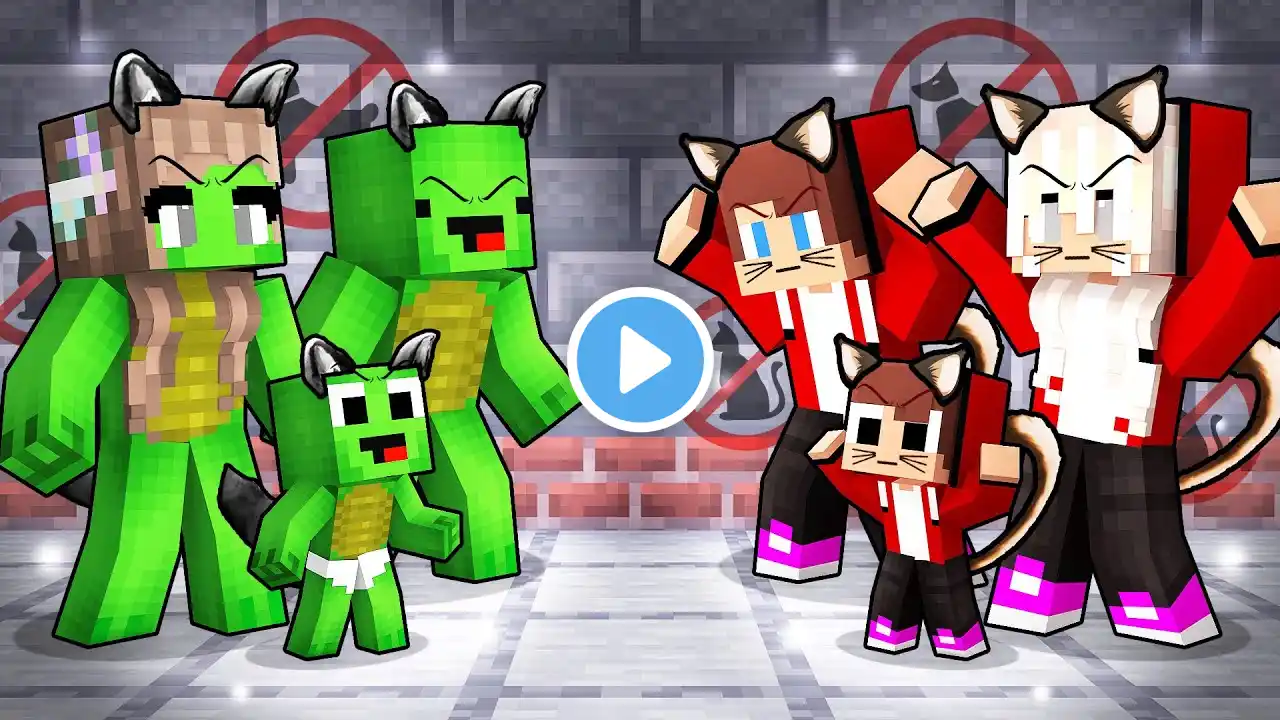 Mikey Family DOGS vs JJ Family CATS Survival Battle in Minecraft (Maizen)