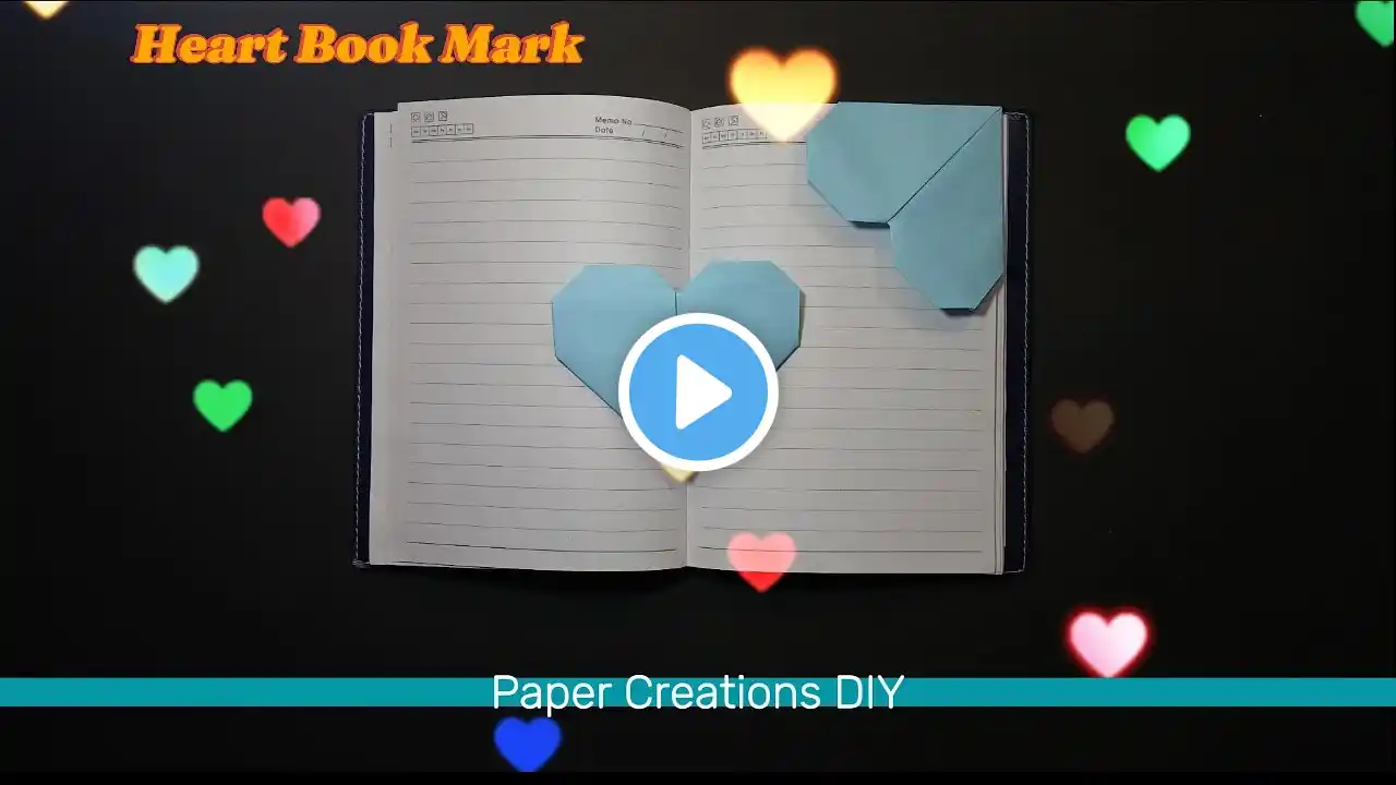 Easy Heart Bookmark | DIY Origami Corner Bookmark for Kids