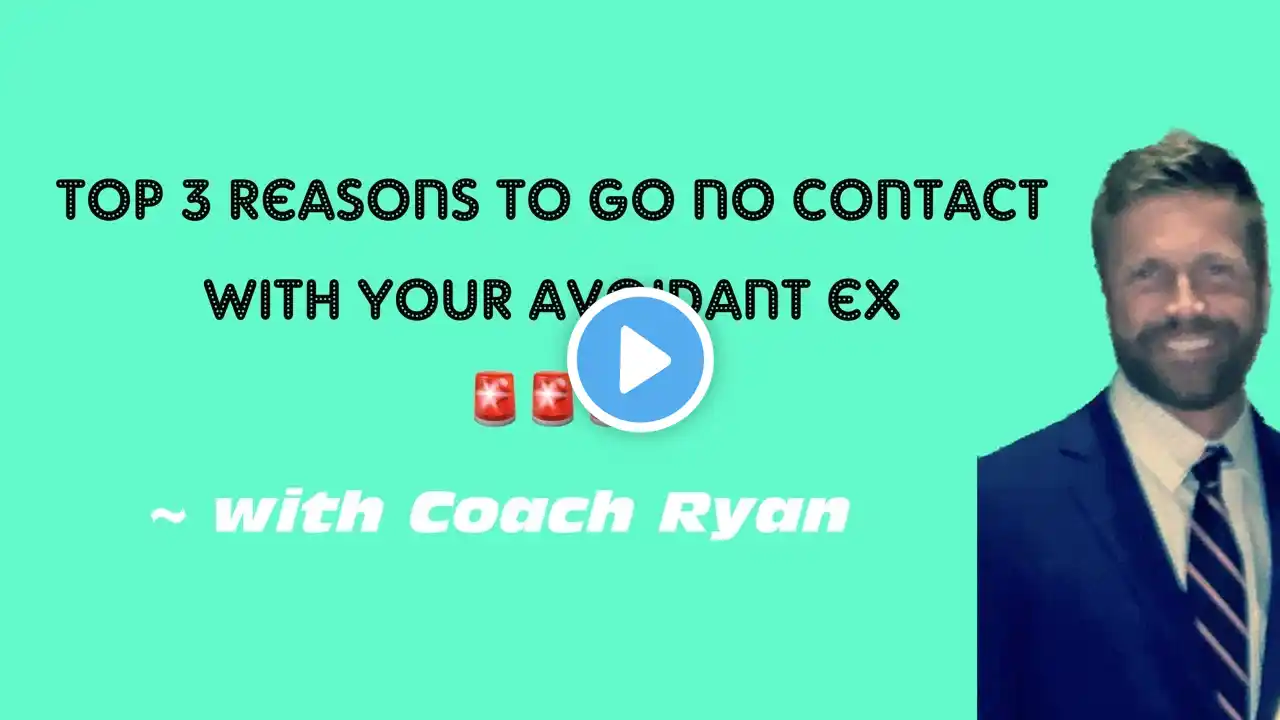 Top 3 reasons to go NO CONTACT with your avoidant ex