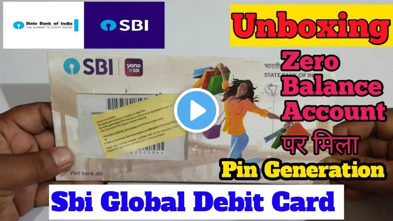 Sbi Debit Card Unboxing Video| State Bank of India global debit card unpacking Video| sbi Debit Card