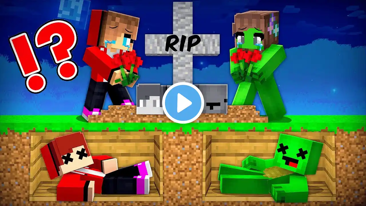 GIRLS BURIED JJ and Mikey Alive in Minecraft Challenge - Maizen