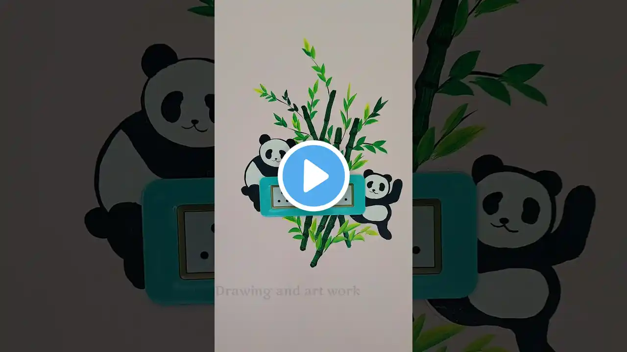 Panda Painting On Switch Board #shorts #viral #youtubeshorts #trending