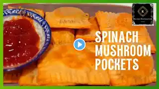 Spinach and Mushrooms pockets - a new snacks idea for parties