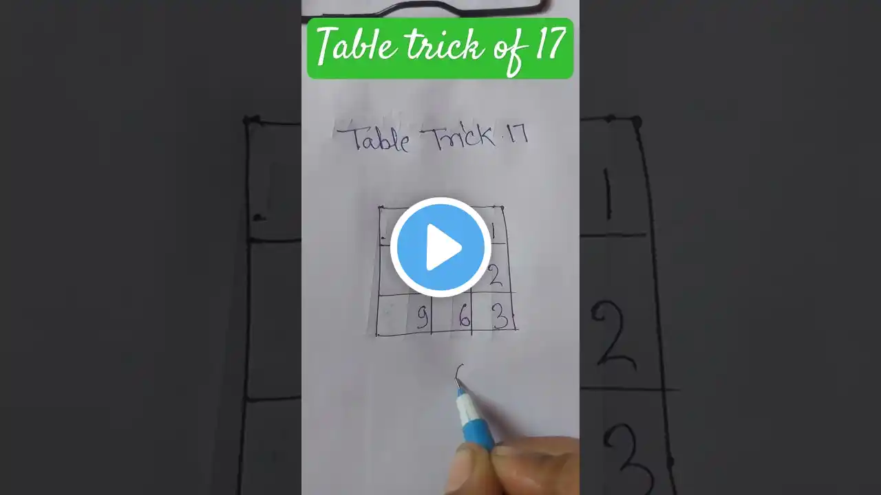 ♥️ Easy Trick to Learn Table of 17/Multiplication Table of 17/Math Tables/Pahada #shortsfeed #shorts