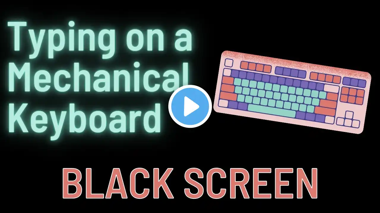 asmr keyboard typing background noise for sleep, study, chill | black screen