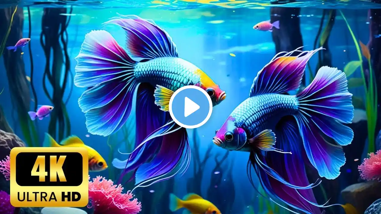 24 Hours Of Beautiful Coral Reef Fish 4K (ULTRA HD) - Relaxing Ocean Fish With Relax Music