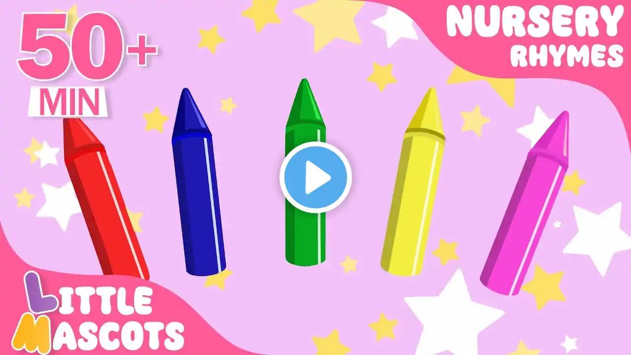 🌈Color Song + Count To 10 + more Little Mascots Nursery Rhymes & Kids Songs