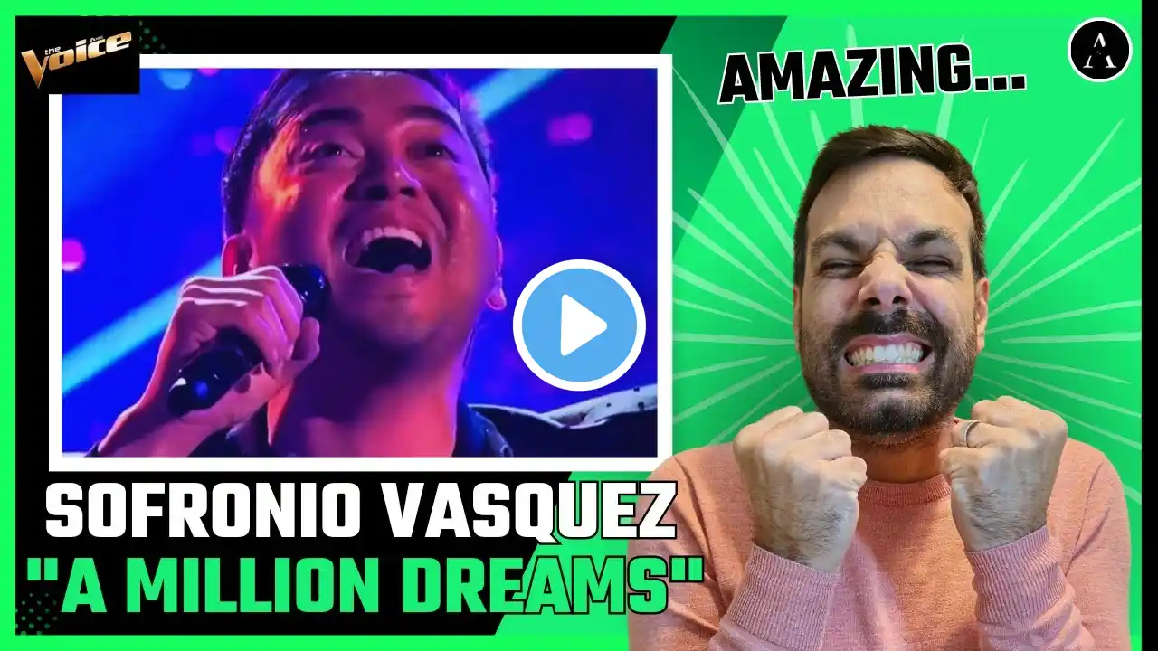 SOFRONIO VASQUEZ - "A Million Dreams" by Pink | The Voice NBC | REACTION | Dream On...