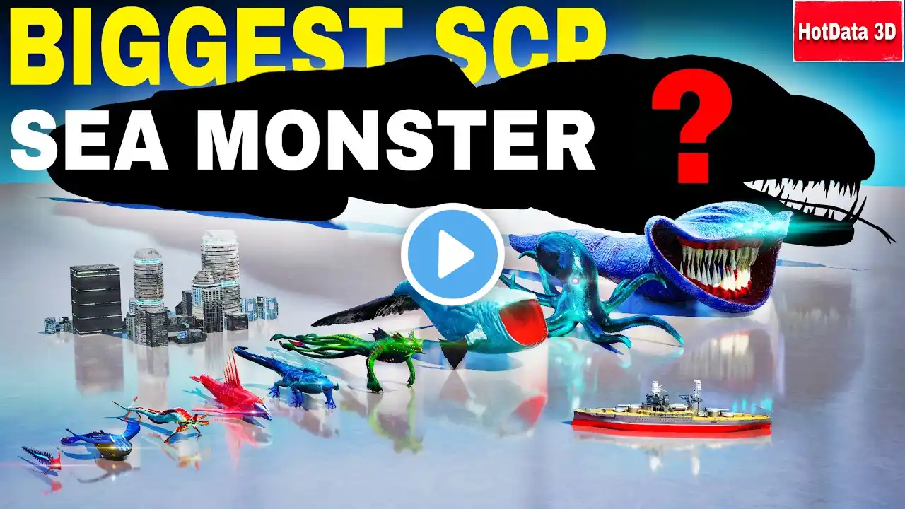 SCP & Subnautica Sea Monster Size Comparison | Bloop Vs El Gran Maja