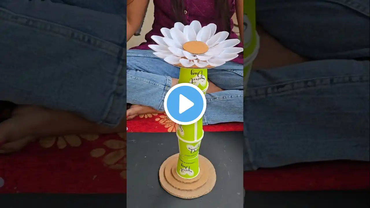 Paper cups using Diwali decor Craft ✨️ #shorts #diy #craft #homedecor #youtubeshorts #ashortaday