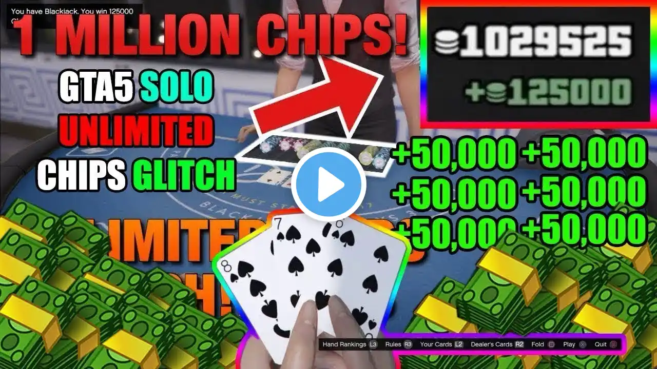 *SOLO *GTA V CHIP GLITCH $1,000,000 EVERY 5 MINUTES  GLITCH IN GTA 5 ONLINE (ALL PLATFORMS)