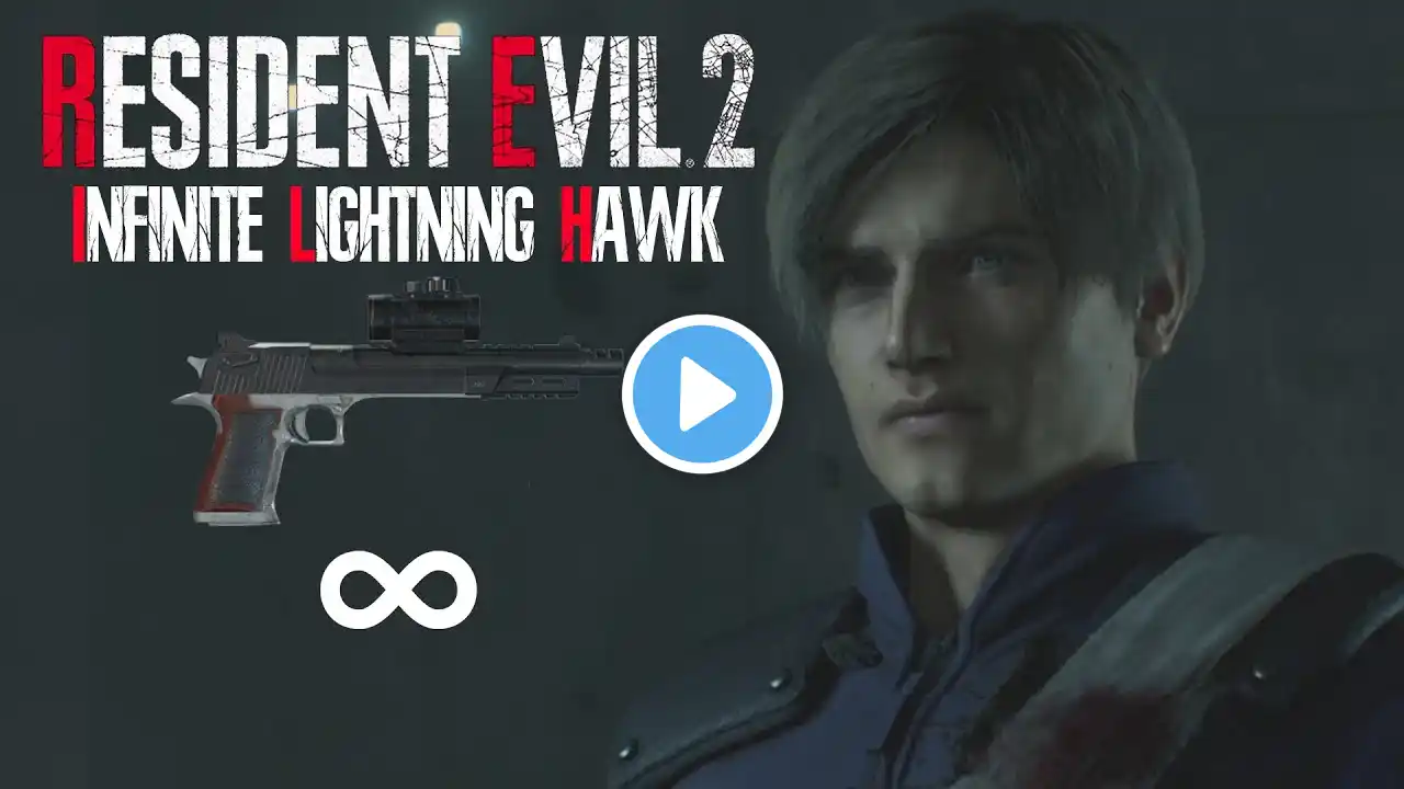 Resident Evil 2 Remake - Infinite Lightning Hawk with Leon in Hardcore Full Gameplay