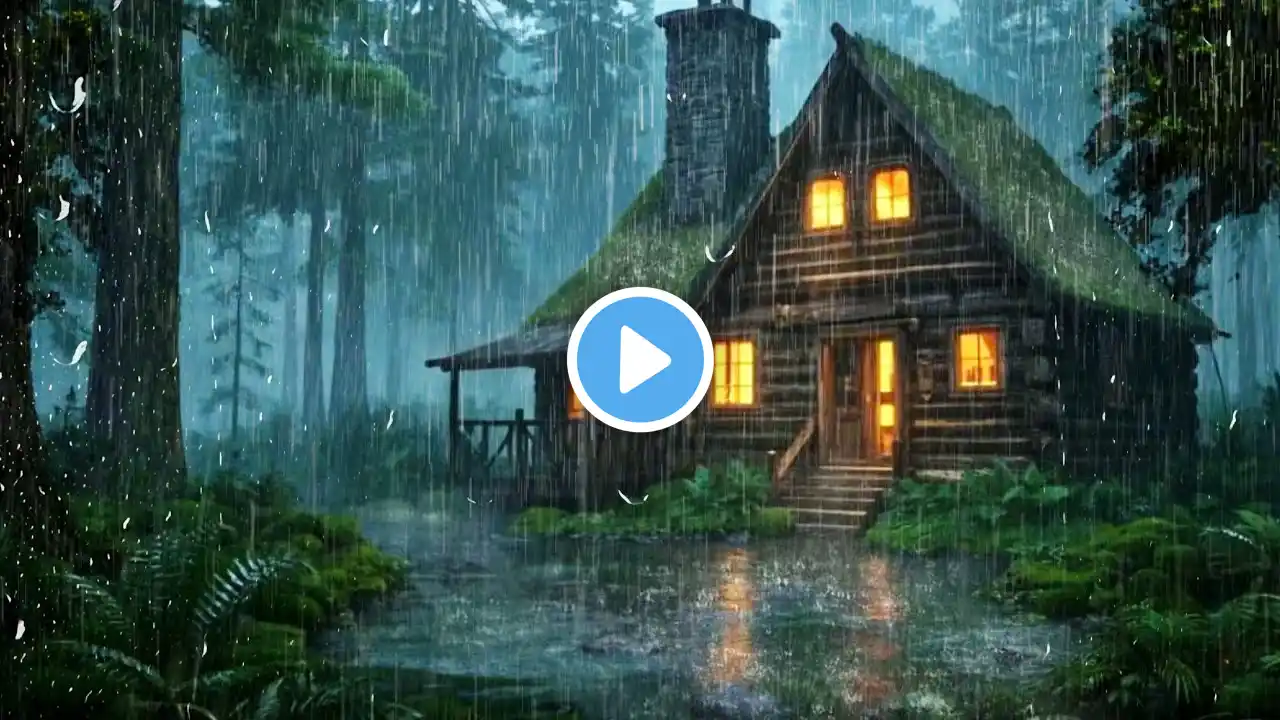 RAIN and THUNDER Sounds to Sleep Fast | Night Thunderstorm for Insomnia, Study, Tinnitus Relief