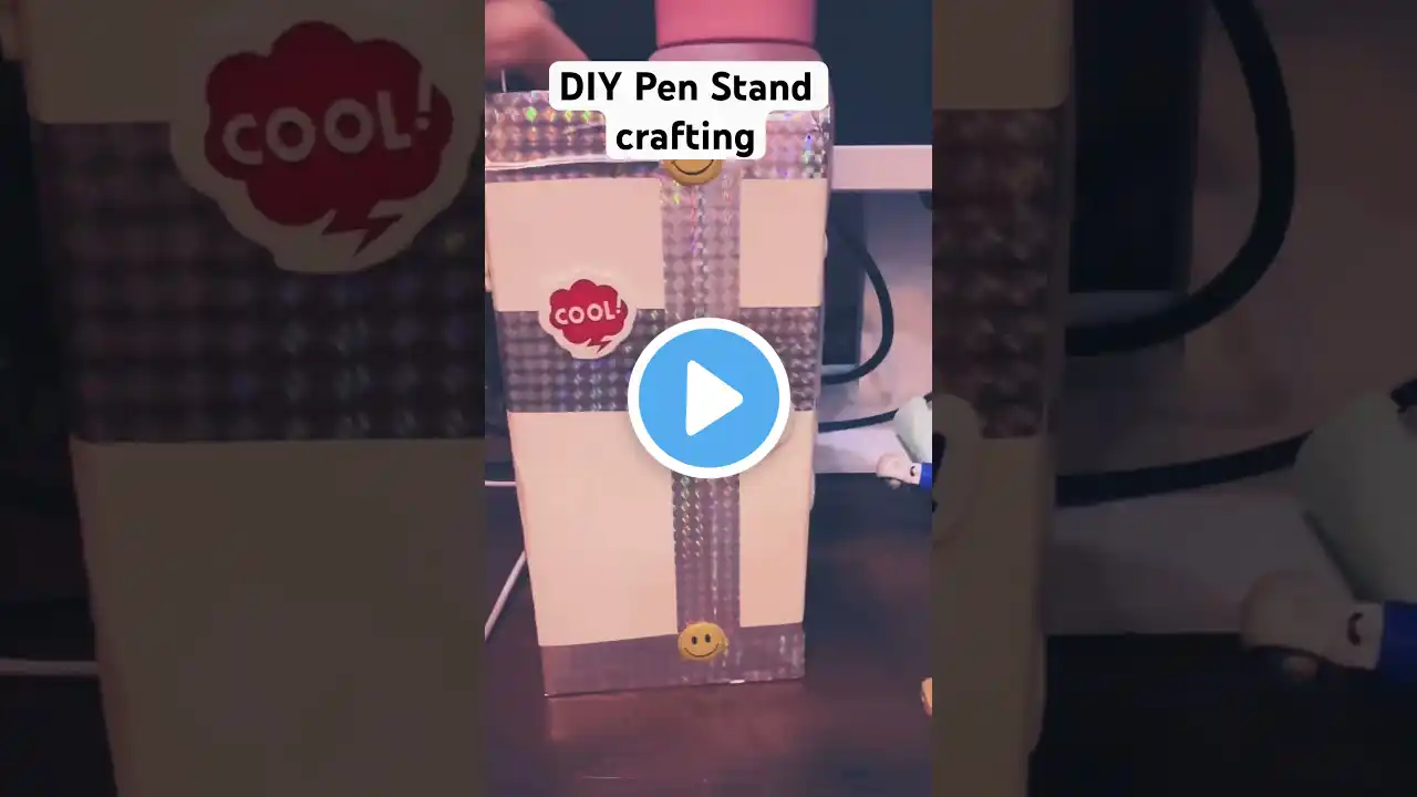 DIY Pen Stand Crafting | Easy & Creative Desk Organizer idea! #diycrafts #custompenstand #craftideas