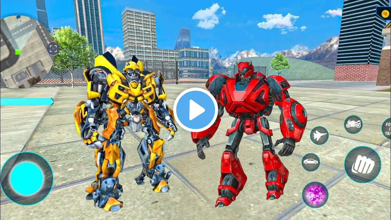 Bumblebee and Megatron Jet Bike Car Transformation Robot Game 2020 Old Version - Android Gameplay