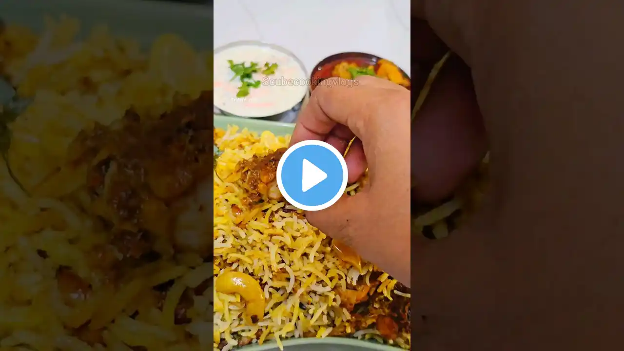 Sunday special 😋chicken biryani 😍 ||#biryani ||#shorts ||#shortsfeed ||#ytshorts ||#scube3