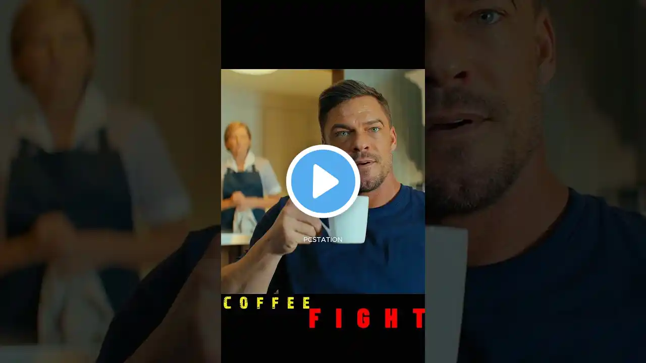 COFFEE 𝙁𝙄𝙂𝙃𝙏 II #reacher #season3 #edit #shorts #netflix #4k  #ep5  #primevideo #fight #coffee