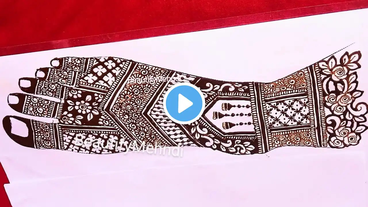 Heavy Bridal Leg Mehndi Designs /leg mehndi design dulhan/best cone designs /simple Easy leg mehndi