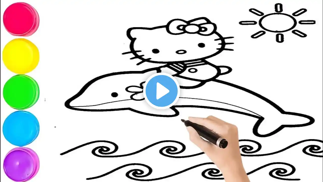 Beautiful Hello Kitty Drawing, Painting & Coloring For Kids and Toddlers_ Child Art#drawing#coloring