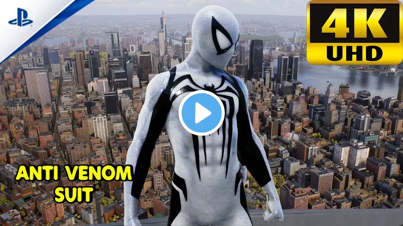 Amazing NEW ANTI VENOM SUIT in SPIDER MAN 2 Revealed (PS5)