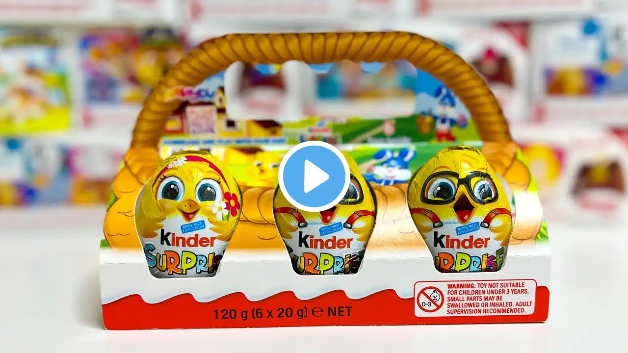 #16【ASMR】Kinder Surprise Eggs Opening - Bunny Rabbit and Easter egg