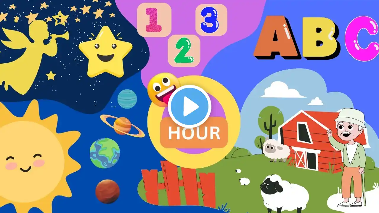 1 hour video | Nursery Rhymes & Kids songs | Nursery alphabet learning video@Childrensplanet786