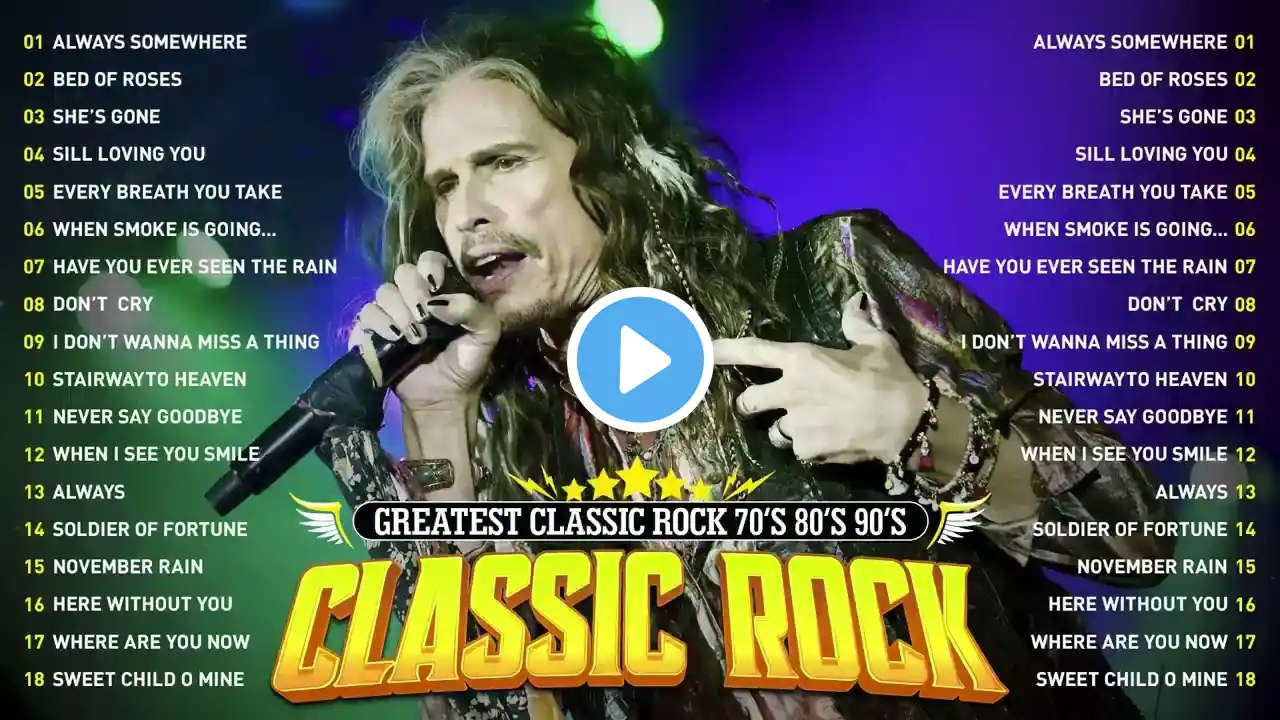 Greatest Classic Rock Hits 70s 80s 90s - Scorpions, Aerosmith, Bon Jovi, Led Zeppelin, GnR, Nirvana