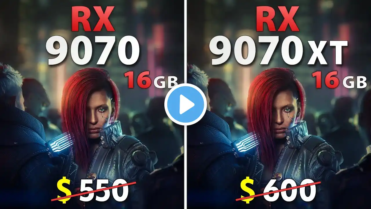 RX 9070 vs RX 9070 XT - Test in 12 Games | 1440p