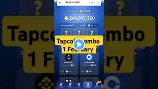 Tap Coin Daily Bounty Combo tap Coin Bot Daily 1 February #tapcoins #airdrop #tapcoinsairdrop