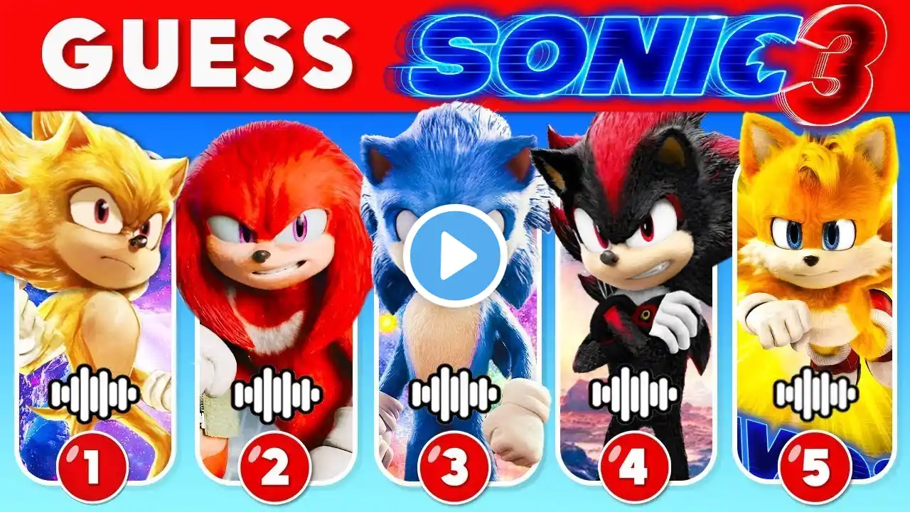 Guess The Sonic Demons The Hedgehog 3 Character by Their Voices #3 🎬🦔💙 Sonic 3 Movie Songs Quiz