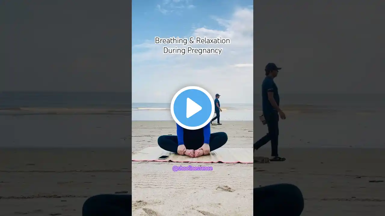 Breathing & relaxation during pregnancy #prenatalyoga #pregnancy #shorts #viral #pregnancytips