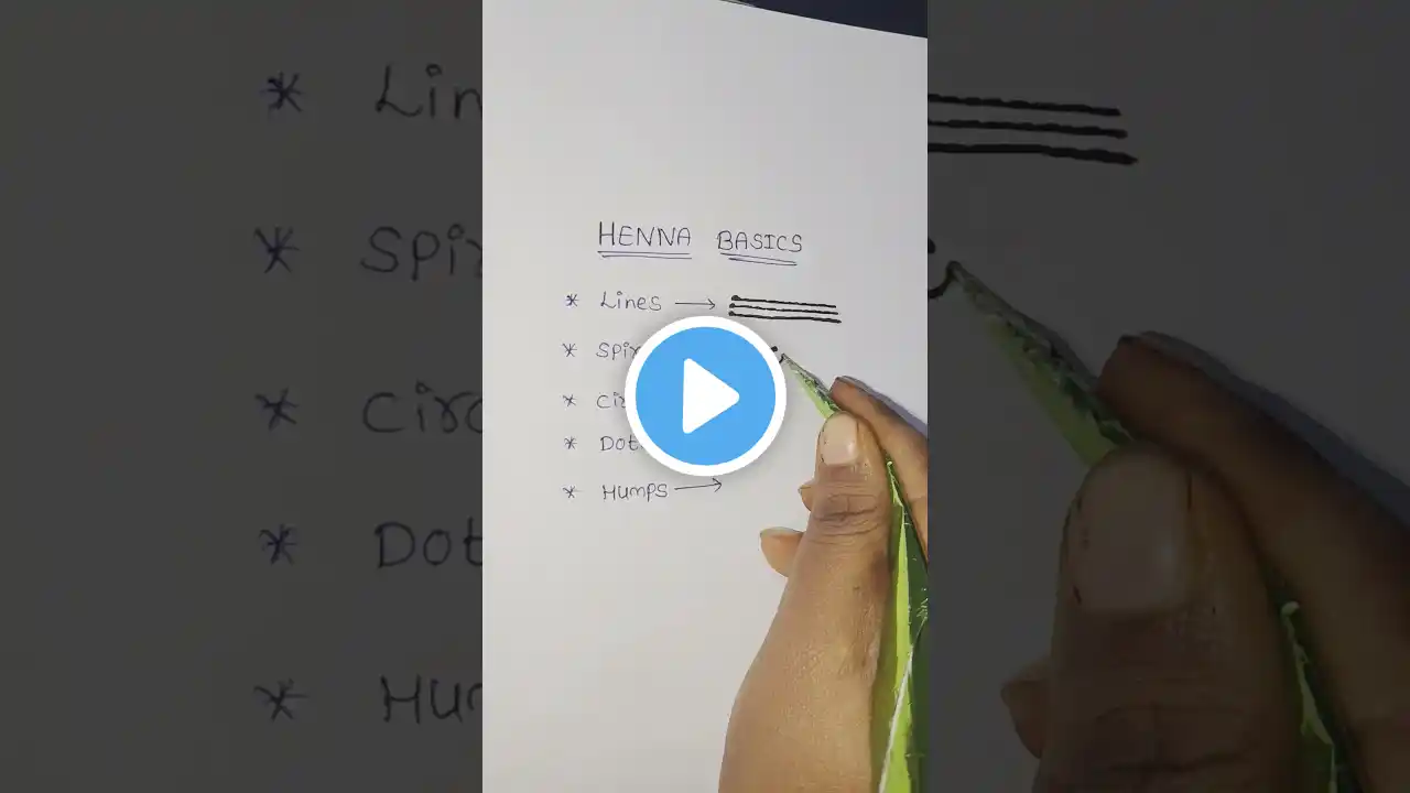 henna basics class-1#simple #henna #mehndi #beginners #art #arabic #trendingshorts #hennadesign
