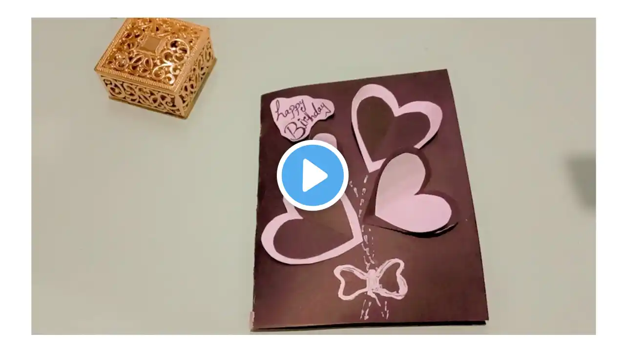 How to make birthday greeting card | Handmade simple birthday photo card | photo birthday card gift