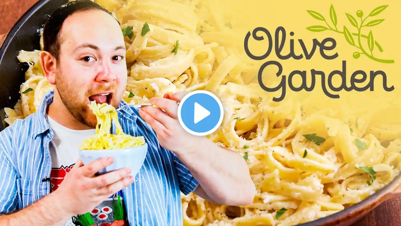 Remaking The Perfect Olive Garden Fettuccine Alfredo | Delish