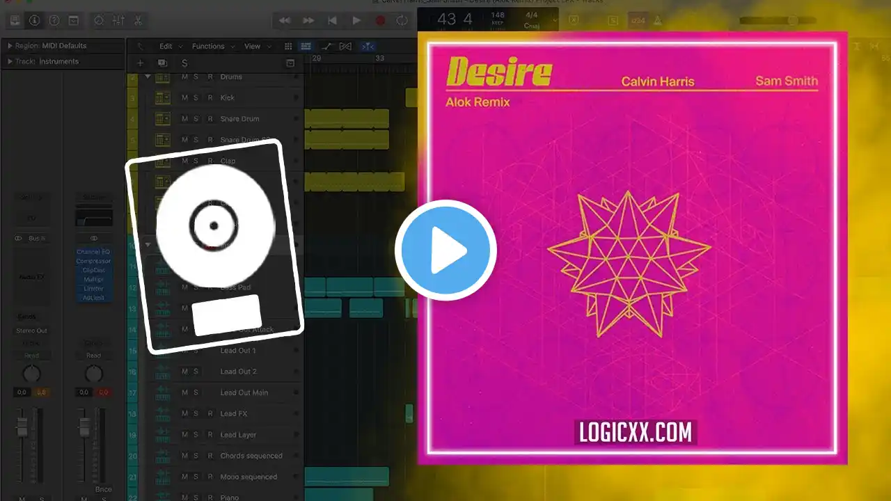 Calvin Harris, Sam Smith - Desire (Alok Remix) (Logic Pro Remake)