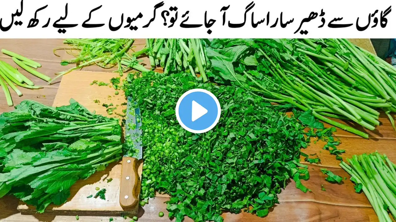 saag banany ki instant recipe | sarson ka saag save karny ka tarika | gandal wala saag