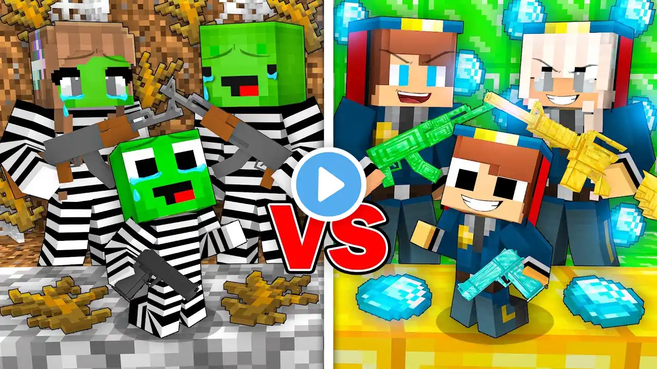 Mikey POOR CRIMINAL vs JJ RICH POLICE Family in Minecraft ! - Maizen