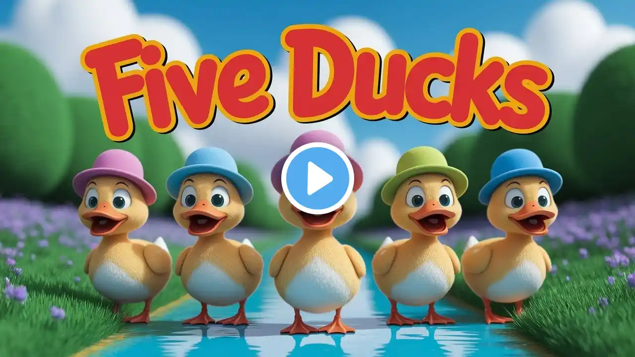 Five Little Ducks | Fun Nursery Rhyme for Kids | Sing Along & Learn Counting