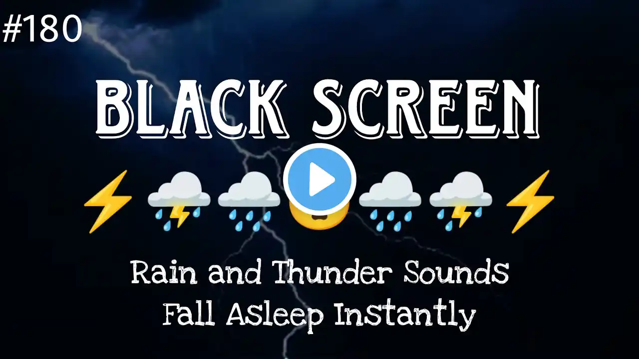 Super Heavy Rain and Thunder Sounds for Sleeping - Black Screen rain - Relaxing rain sounds