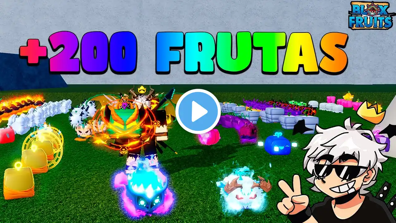 GIREI 200 FRUTAS EM BUSCA DA DRAGON, YETI E GAS NO BLOX FRUITS!!🍎❄️