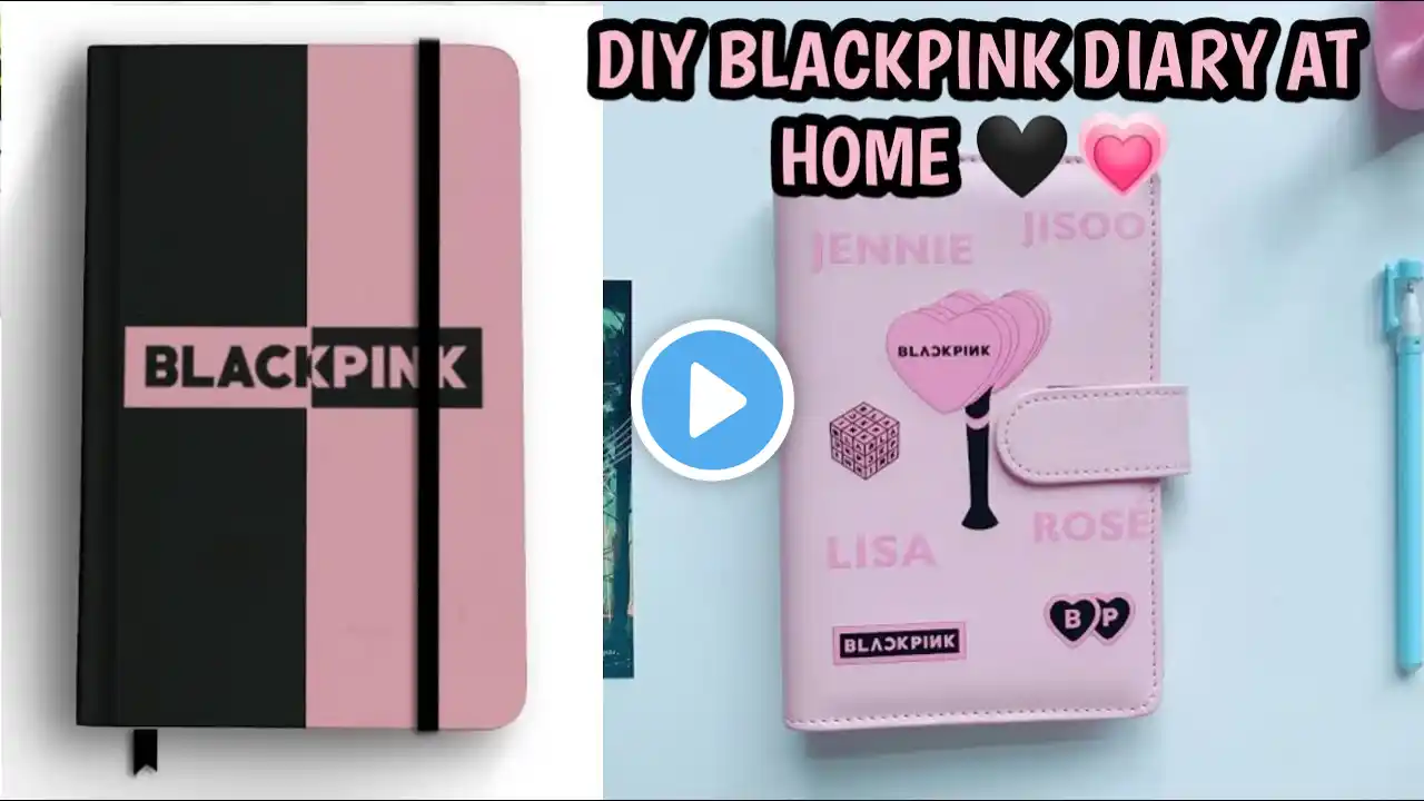 How to make Journal Diary at Home 🌟 DIY BLACKPINK Diary #craftersworld #journal #diycraft #blackpink