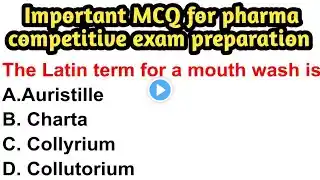 #importantmcqforpharmacistexampreparation#gpat#niper#di#mppeb#hssc#osssc#esic#rrb#dmer#hpssc#aiims