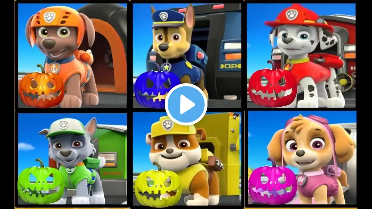Aprende los Colores en Ingles en Halloween con la Patrulla Canina y Calabazas Halloween de colores