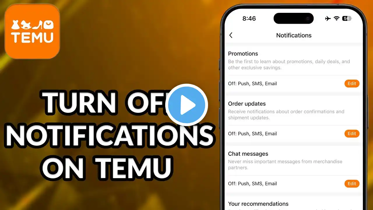 How To Turn Off Notifications On Temu