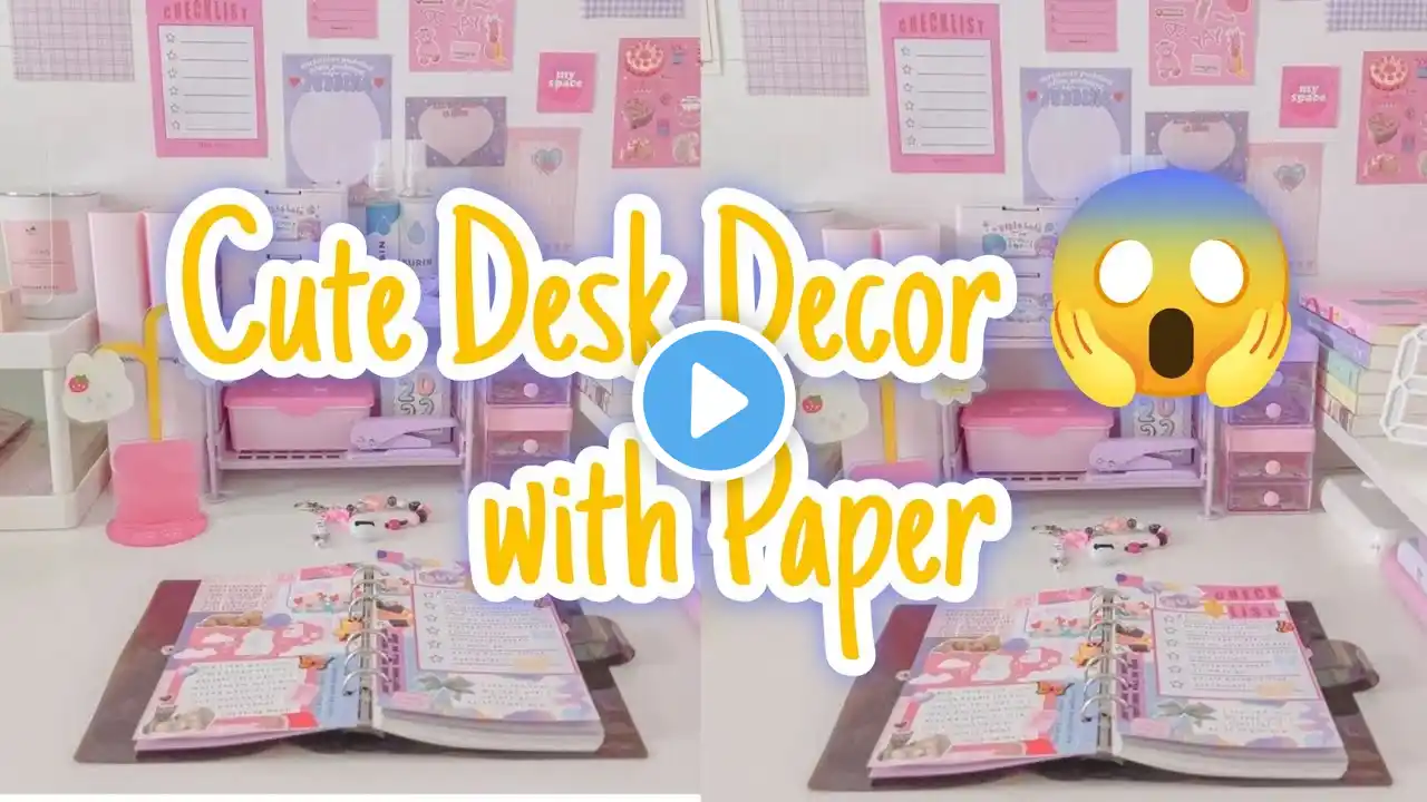 Diy cute đź’– DESK DECOR đź’– / without glue craft/#diy#craft#cute#trendingshorts#art#papercraft